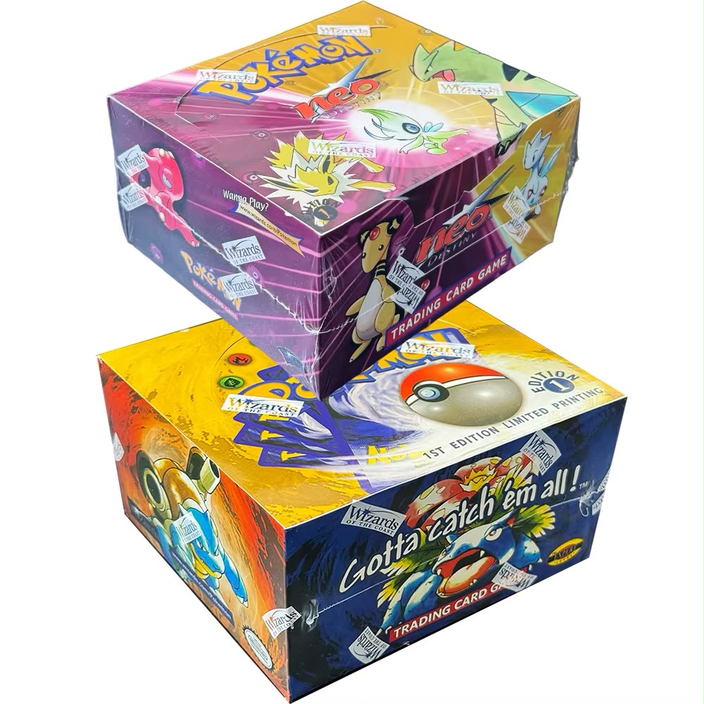 1st Edition Neo Destiny & Base Set Booster Box Duo Pokémon card front