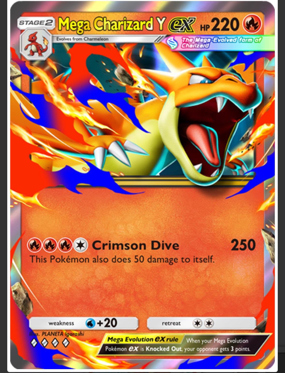 Mega Charizard Y EX — 220 HP Pokémon card front